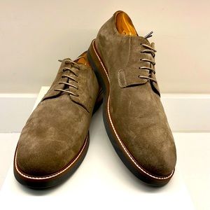 Mens Vince Brown Suede Lace Up Oxford 12D EUC